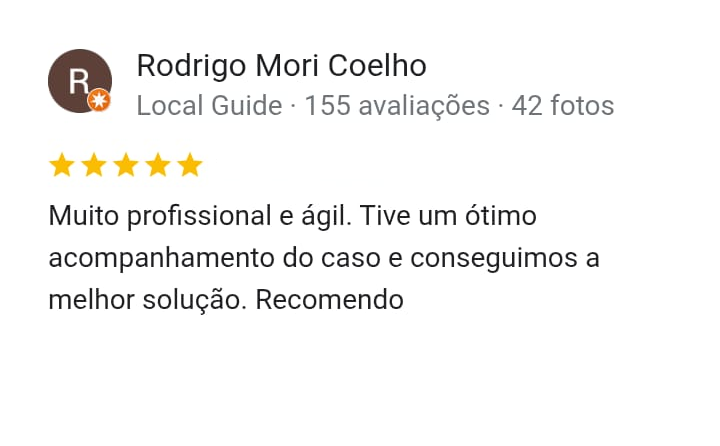 Avaliação de Advogado no Google